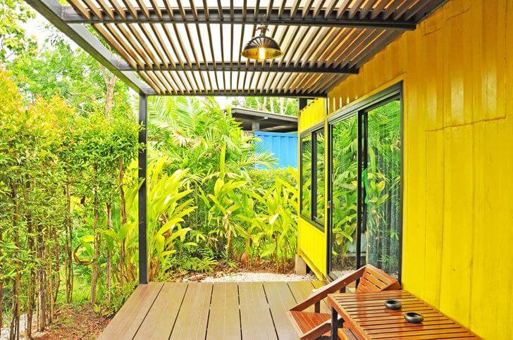 Yellow Shipping Container House
